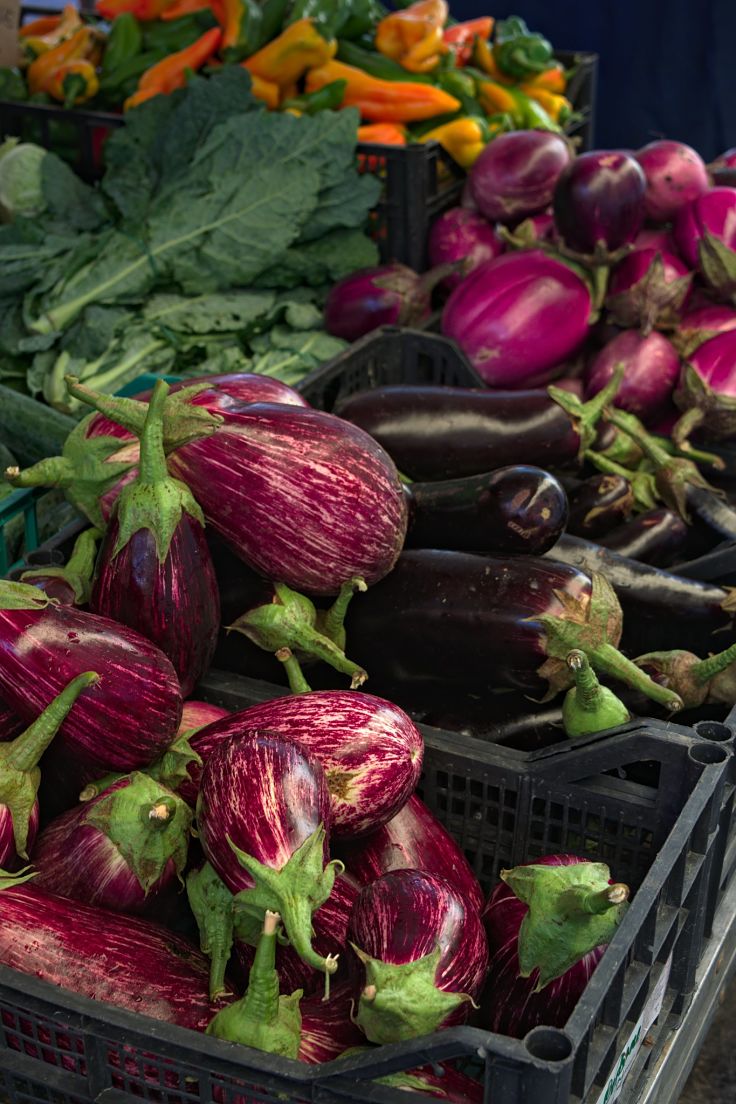 Aubergines come in many varieties. Some types are better suited for various uses.