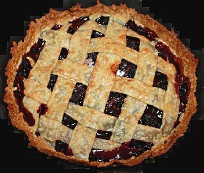 Mulberry pie is a delightful dish especially when made from fresh fruit, picked ripe from your own tree.