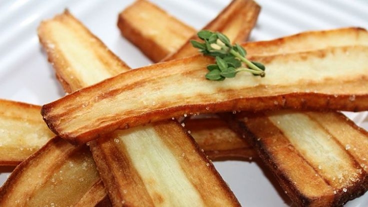 Parsnips can be baked in the oven until brown and crisp on the outside. Delicious!
