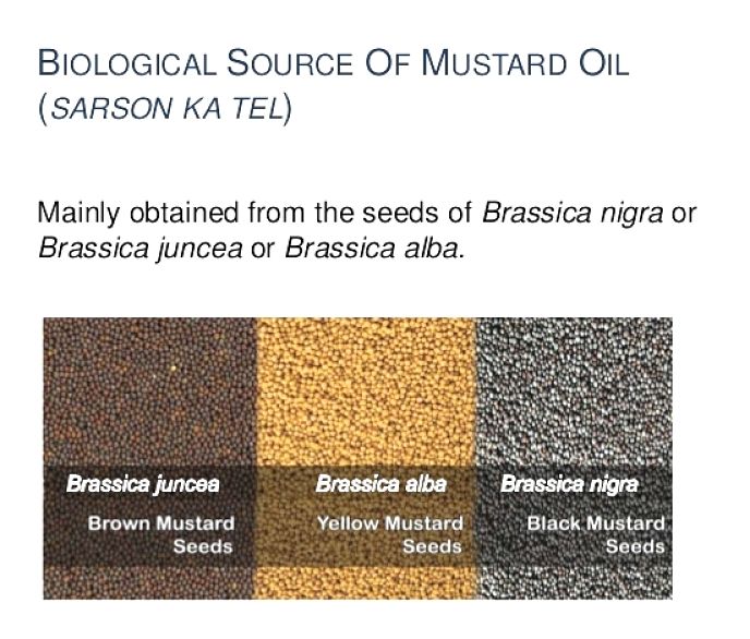 The source seeds for mustard oil. See the health benefits and nutrition facts for mustard oil in this article