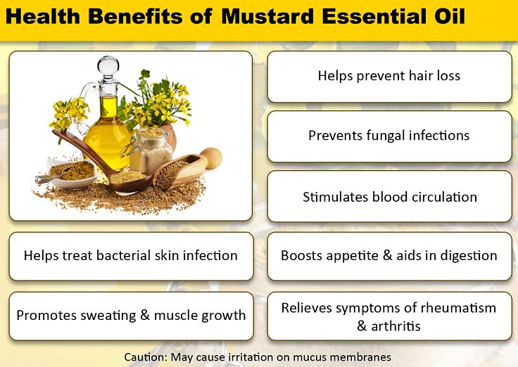 More health benefits of Mustard Essential Oil