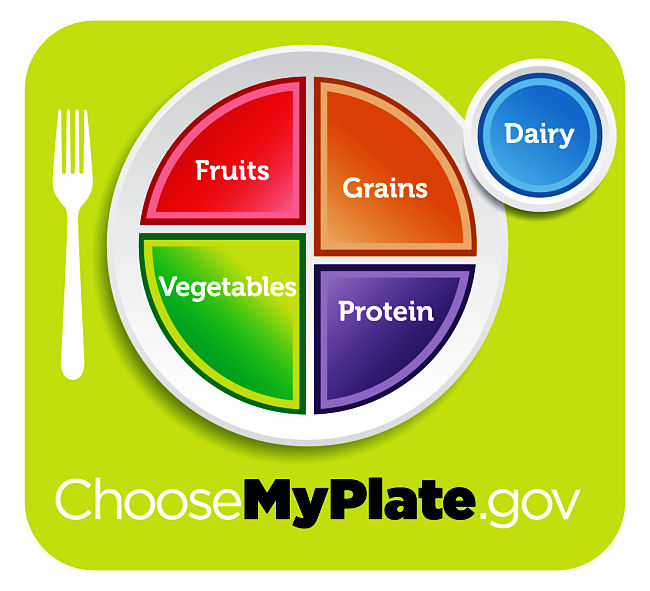 Current version of MyPlate by the USDA